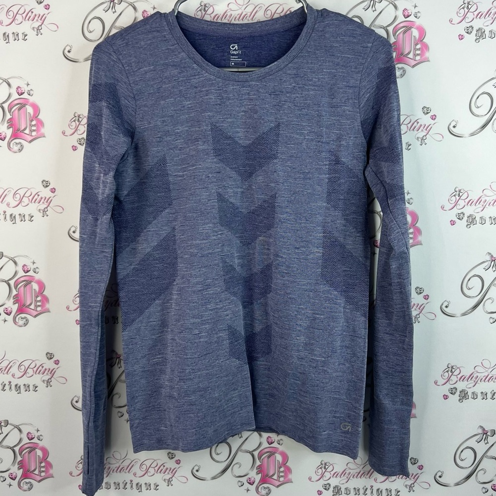 GAP body shirt navy blue Heathered Blue Long Sleeve Shirt